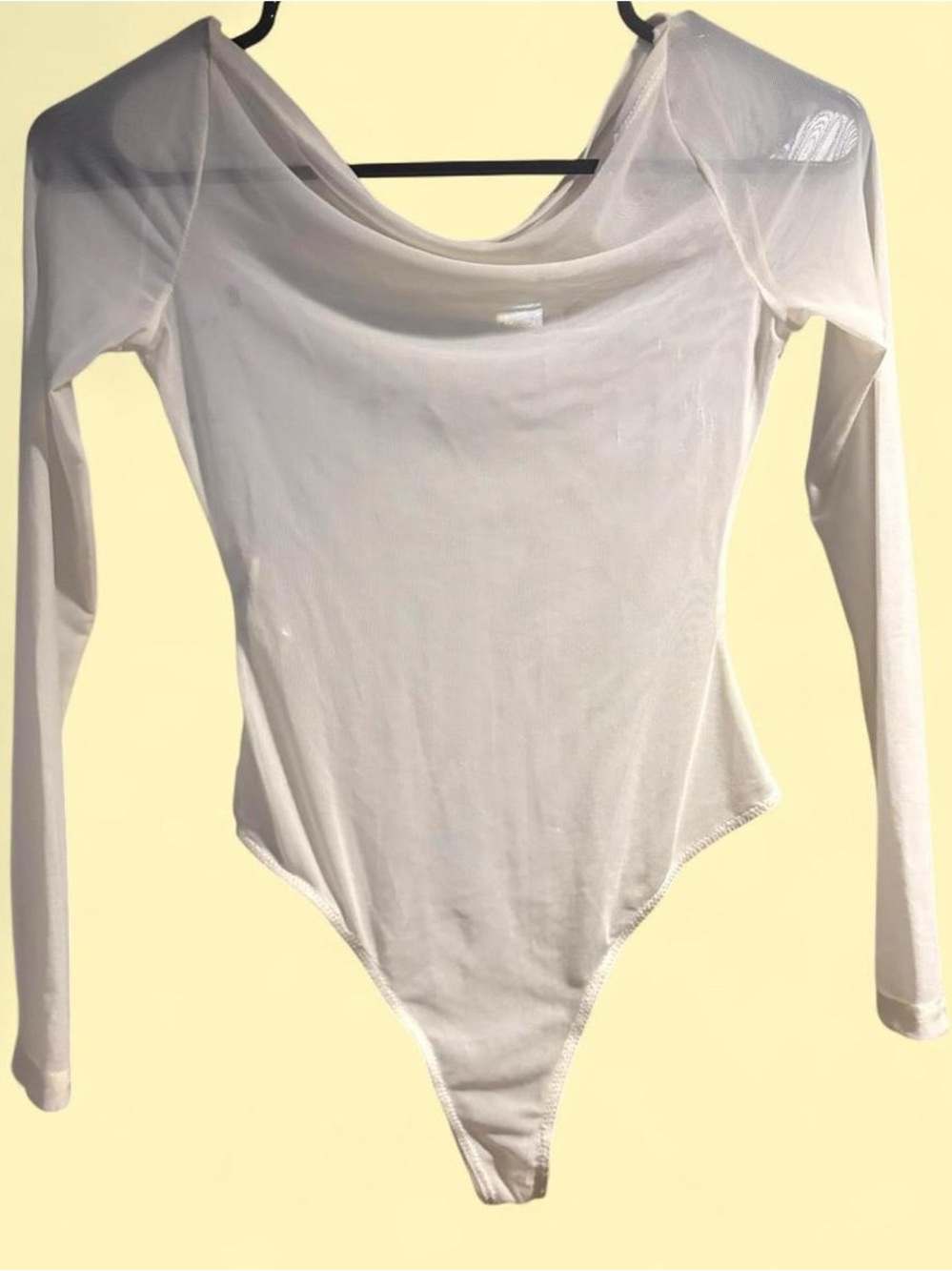 Long Sleeve Sheer Bodysuit - Women Tops